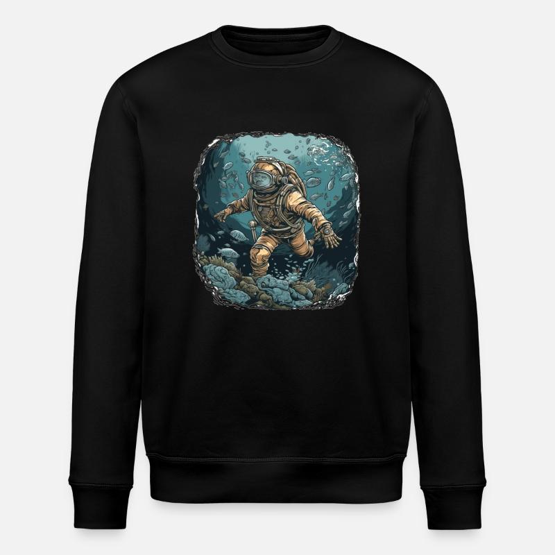 Plongeur - Sweat bio ROLLER Stanley/Stella Unisexe - noir