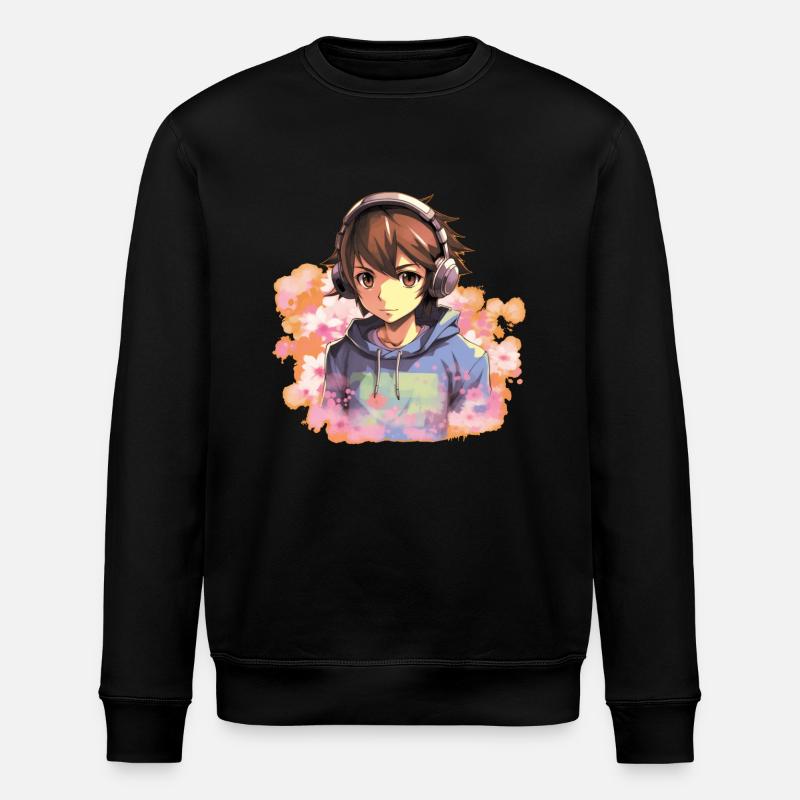 Garçon d’anime - Sweat bio ROLLER Stanley/Stella Unisexe - noir