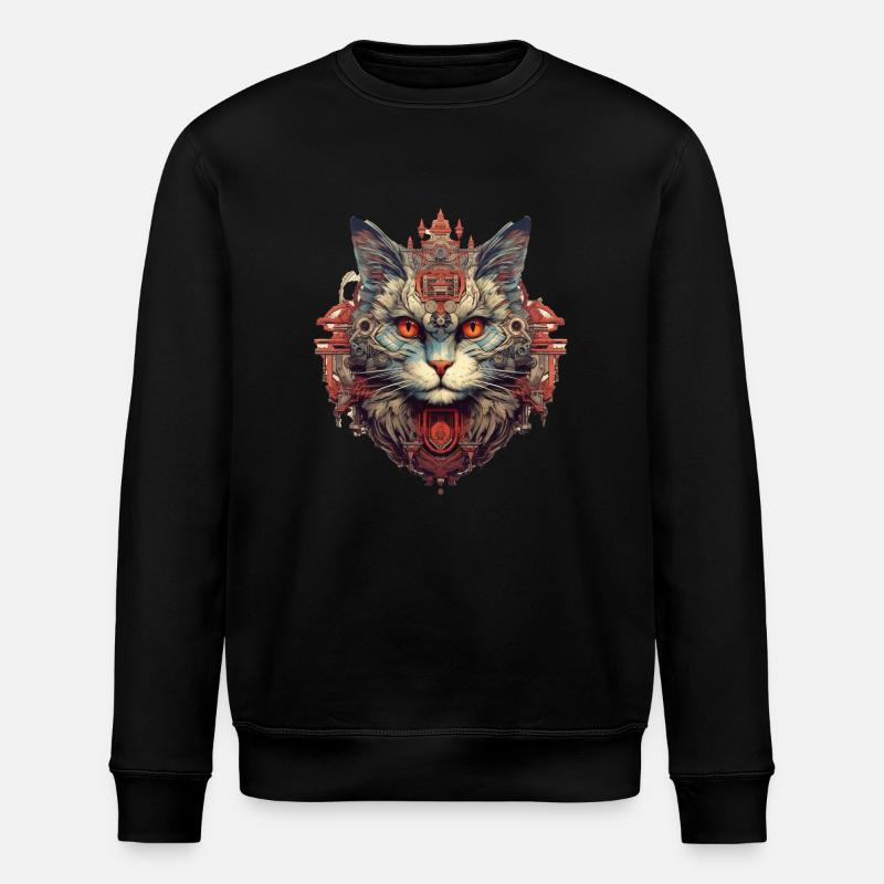 Cat - Stanley/Stella ROLLER Unisex Organic Sweatshirt - black