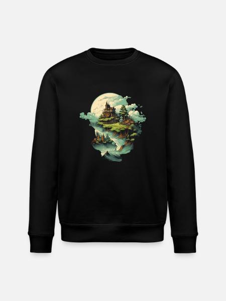 Landscape - Stanley/Stella ROLLER Unisex Organic Sweatshirt - black