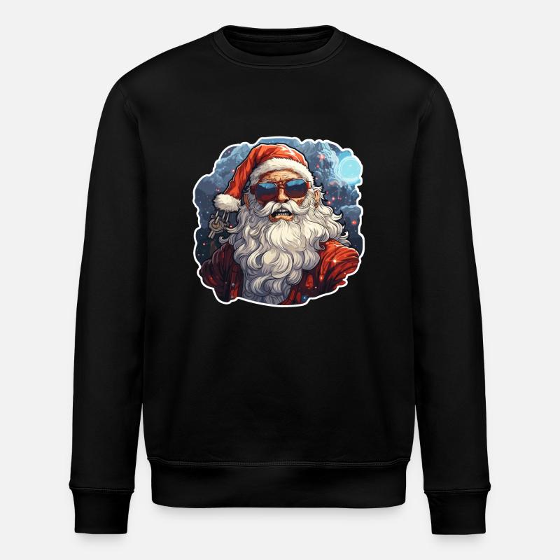Weihnachtsmann - Illustration - Stanley/Stella Unisex Bio-Sweatshirt ROLLER - Schwarz