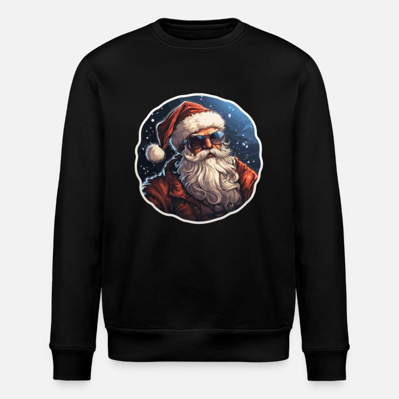 Père Noël - illustration - Sweat bio ROLLER Stanley/Stella Unisexe - noir
