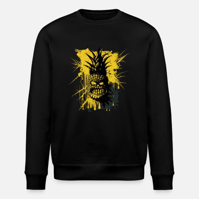 Pineapple Horrorpunk - Stanley/Stella ROLLER Unisex Organic Sweatshirt - black