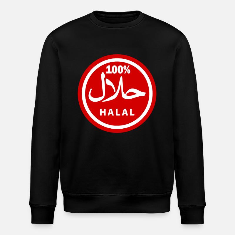 Halal - Stanley/Stella ROLLER unisex luomu-collegepaita - musta