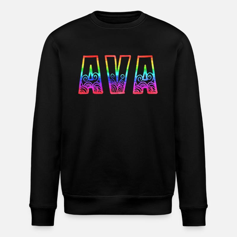 ava rs rainbow - Stanley/Stella ROLLER Unisex Organic Sweatshirt - black