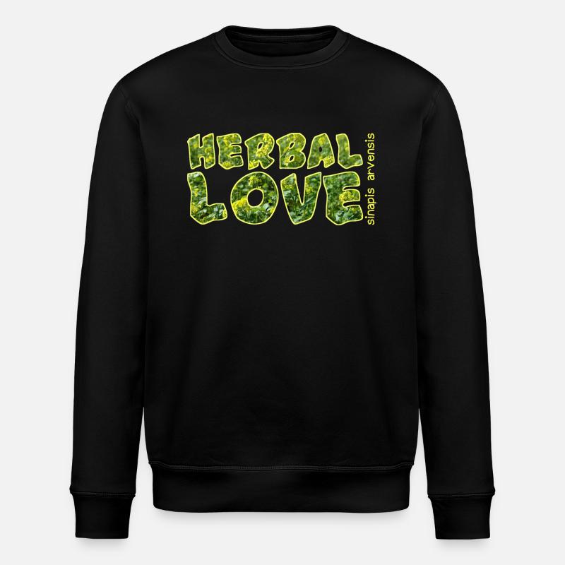 Herbal Love Mustard - Stanley/Stella ROLLER Unisex Organic Sweatshirt - black