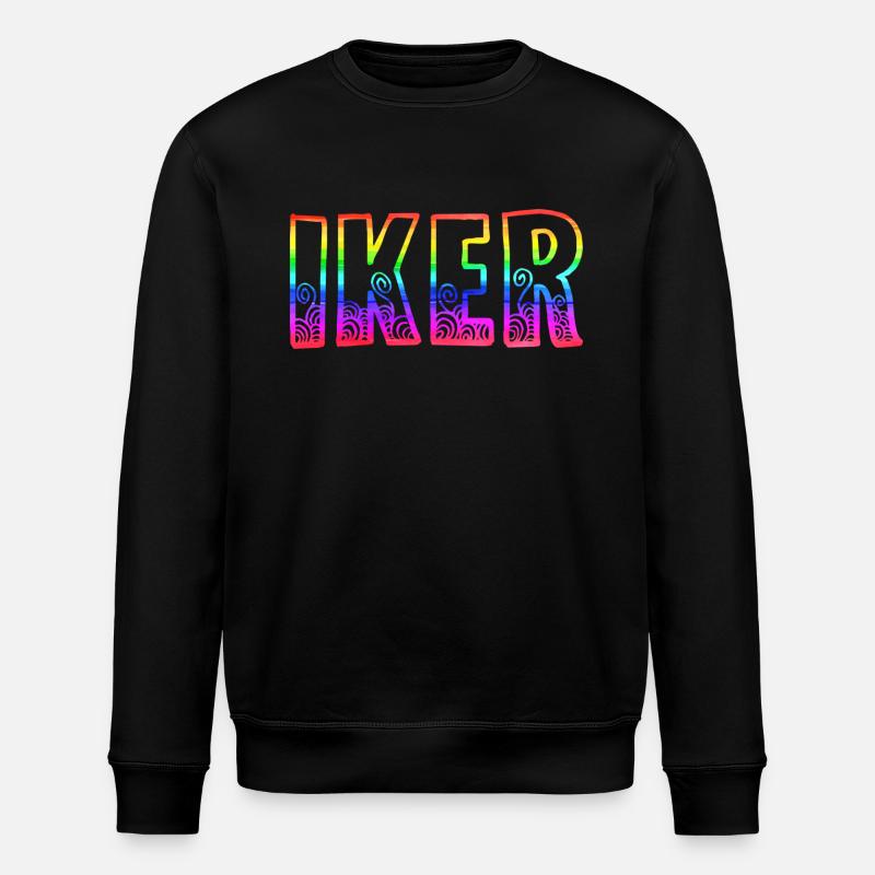 iker rs regenbogen - Stanley/Stella Unisex Bio-Sweatshirt ROLLER - Schwarz