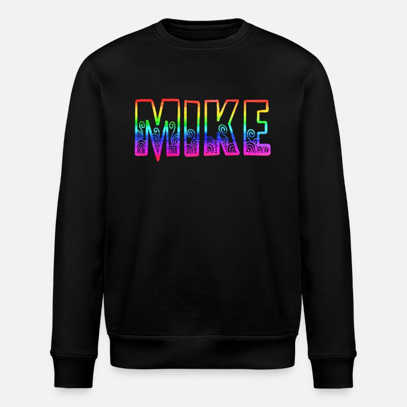 mike rs regenbogen - Stanley/Stella Unisex Bio-Sweatshirt ROLLER - Schwarz