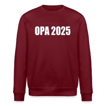 Opa 2025 - Stanley/Stella Unisex Bio-Sweatshirt ROLLER - Burgunderrot - Vorne - Nik (191cm)