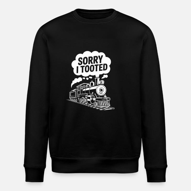 Funny Train Motif - Stanley/Stella ROLLER Unisex Organic Sweatshirt - black