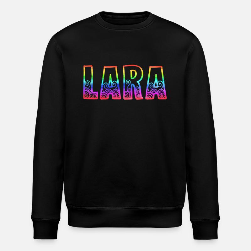 lara rs regenbogen - Stanley/Stella Unisex Bio-Sweatshirt ROLLER - Schwarz
