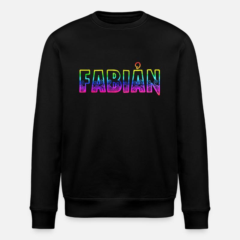 Fabian RS Rainbow - Stanley/Stella ROLLER Unisex Organic Sweatshirt - black
