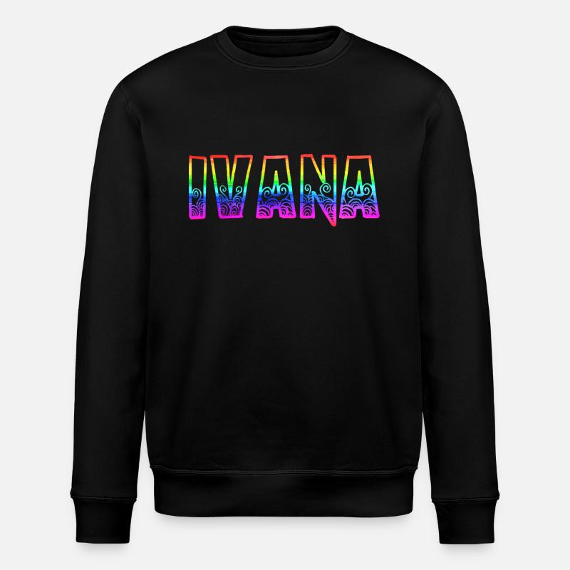 ivana rs regenbogen - Stanley/Stella Unisex Bio-Sweatshirt ROLLER - Schwarz