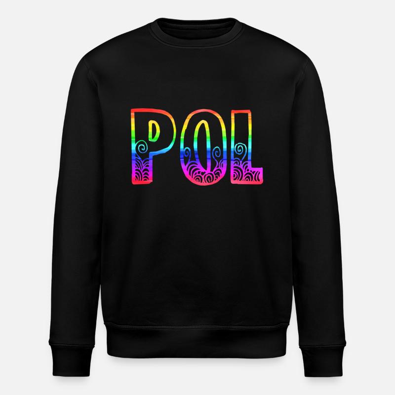 pol rs regenbogen - Stanley/Stella Unisex Bio-Sweatshirt ROLLER - Schwarz