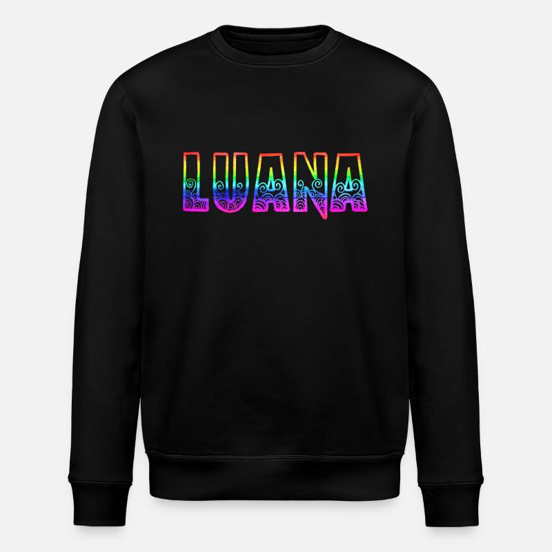 luana rs regenbogen - Stanley/Stella Unisex Bio-Sweatshirt ROLLER - Schwarz