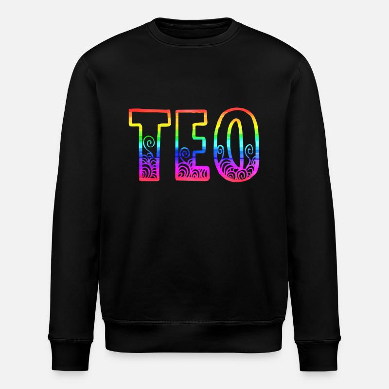 Teo RS Rainbow - Stanley/Stella ROLLER Unisex Organic Sweatshirt - black