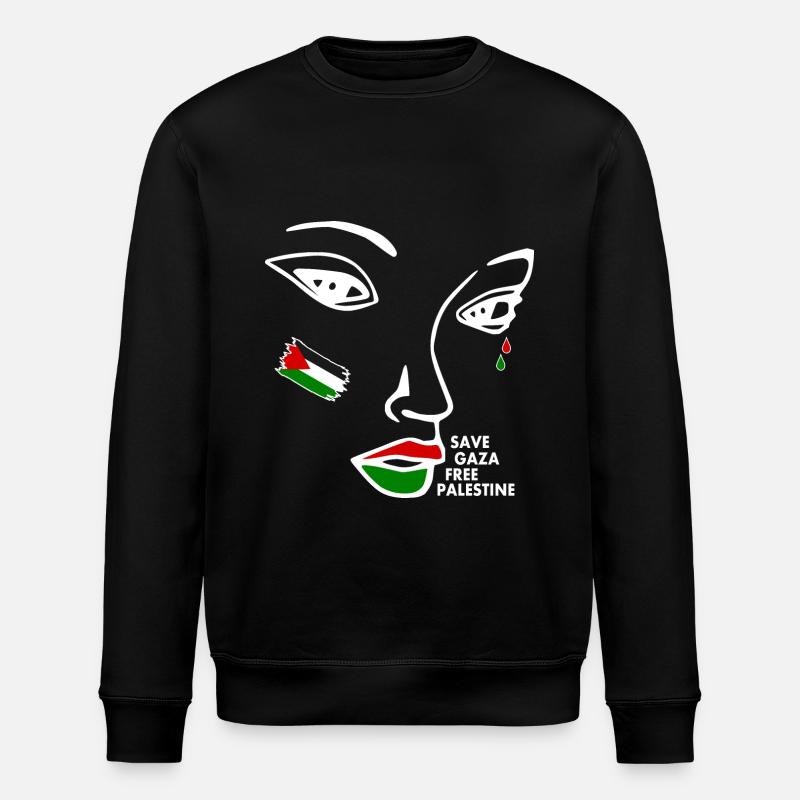 Free palestine frau - Stanley/Stella Unisex Bio-Sweatshirt ROLLER - Schwarz