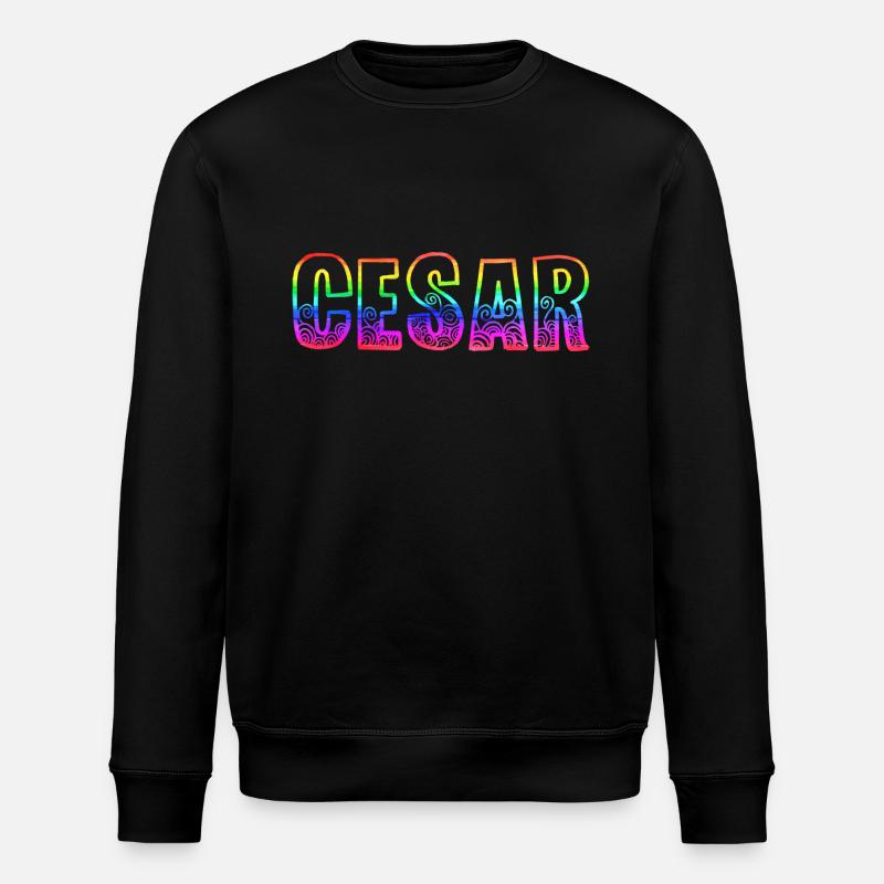 cesar rs regenbogen - Stanley/Stella Unisex Bio-Sweatshirt ROLLER - Schwarz