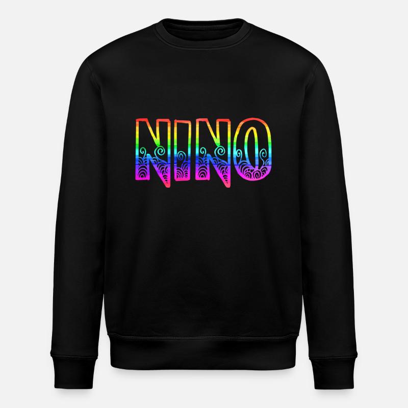 nino rs regenbogen - Stanley/Stella Unisex Bio-Sweatshirt ROLLER - Schwarz