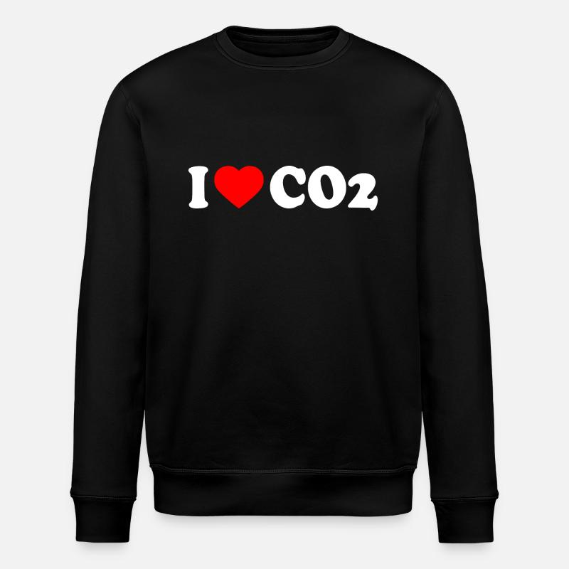 I love co2 - Stanley/Stella ROLLER Unisex Organic Sweatshirt - black