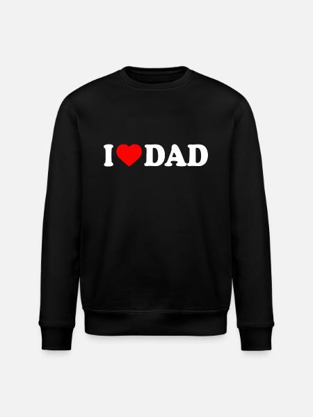 I love dad - Stanley/Stella ROLLER Unisex Organic Sweatshirt - black