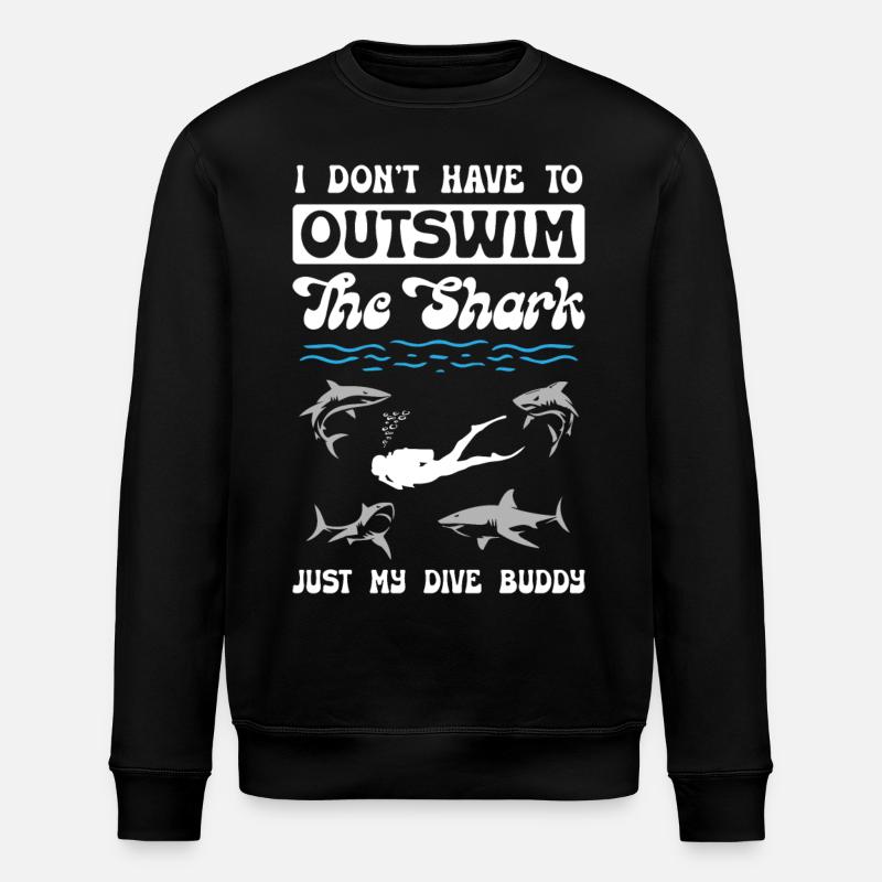 Diving With Shack - Stanley/Stella ROLLER Unisex Organic Sweatshirt - black