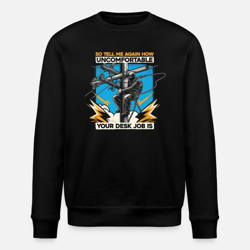 Elektriker am Mast - Dein Weg zum Stromprofi! - Stanley/Stella Unisex Bio-Sweatshirt ROLLER - Schwarz