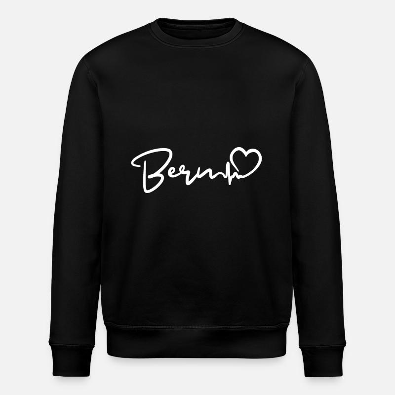 Bern Herzschlag - Stanley/Stella Unisex Bio-Sweatshirt ROLLER - Schwarz