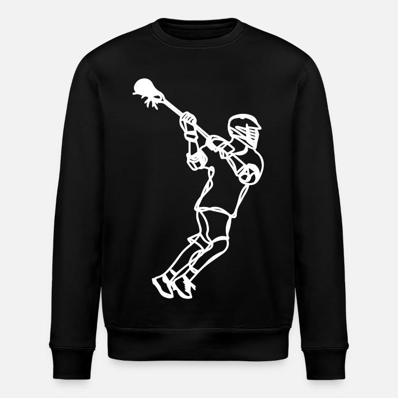 Lacrosse Professional Drawing - Stanley/Stella ROLLER Unisex Organic Sweatshirt - black