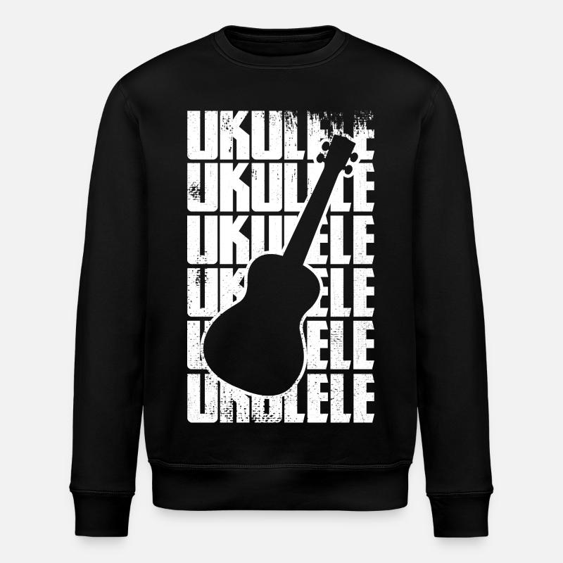 Lustige Ukulele - Stanley/Stella Unisex Bio-Sweatshirt ROLLER - Schwarz