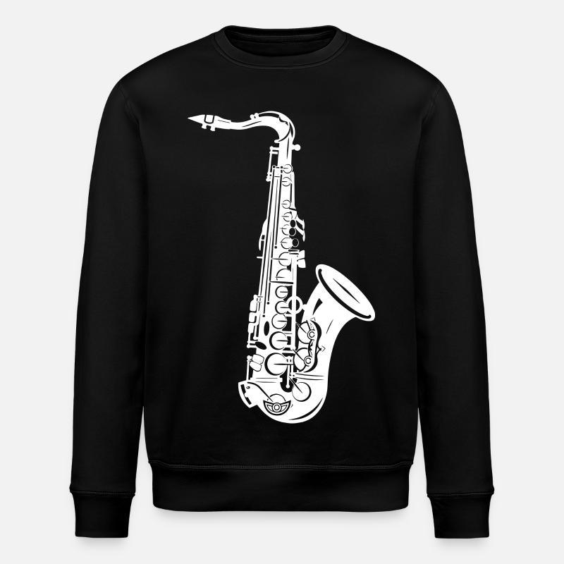 Saxophon Skizze - Stanley/Stella Unisex Bio-Sweatshirt ROLLER - Schwarz