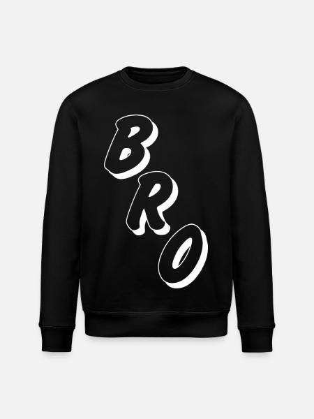 Bro Buddy, Boyfriend/Girlfriend - Stanley/Stella ROLLER Unisex Organic Sweatshirt - black