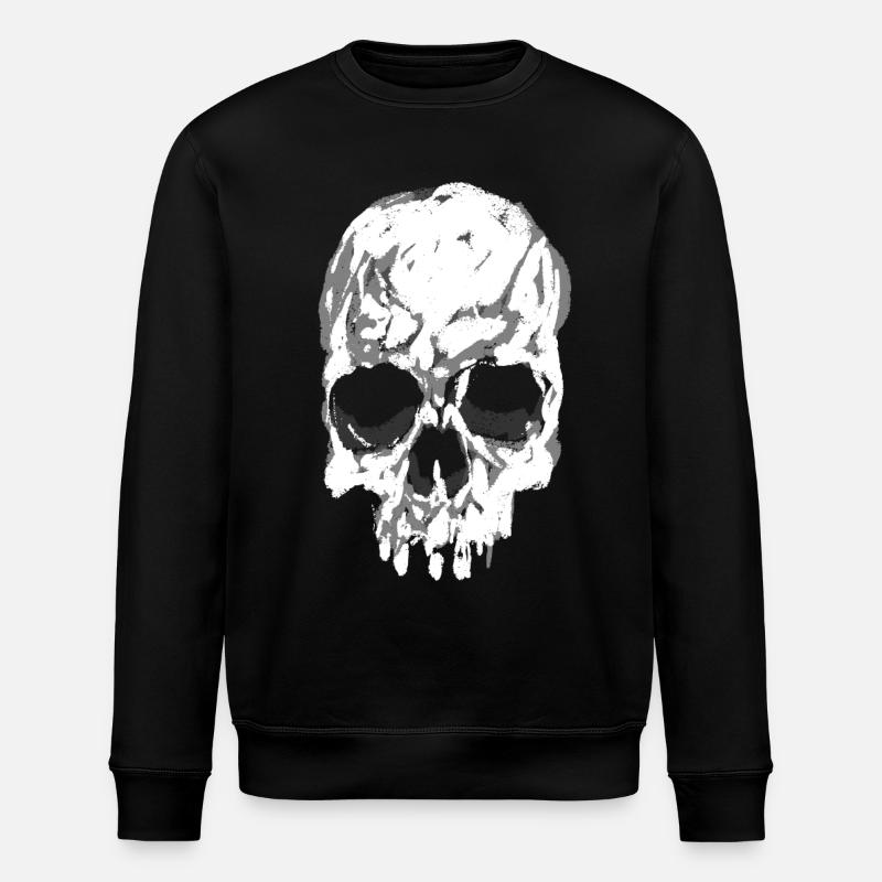 Crâne - Sweat bio ROLLER Stanley/Stella Unisexe - noir