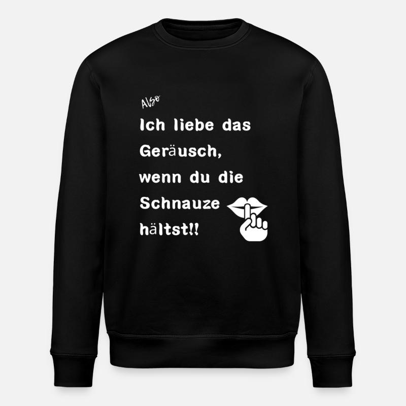 Schnauze halten - Stanley/Stella Unisex Bio-Sweatshirt ROLLER - Schwarz