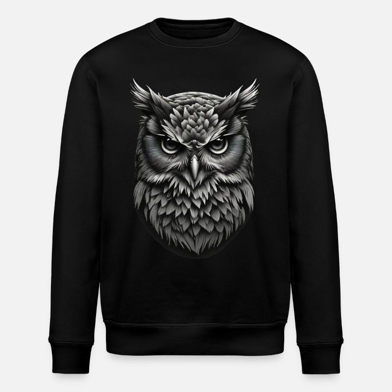 Splendeur majestueuse de hibou - Sweat bio ROLLER Stanley/Stella Unisexe - noir