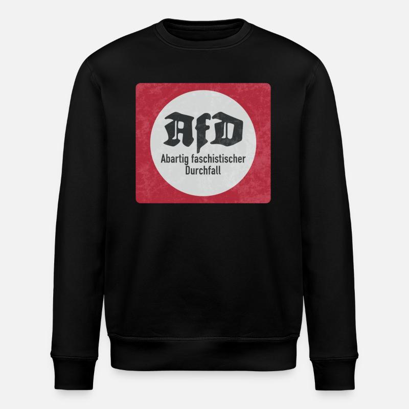 ANTI AFD STICKER, FASCHISTISCHER DURCHFALL - Stanley/Stella Unisex Bio-Sweatshirt ROLLER - Schwarz