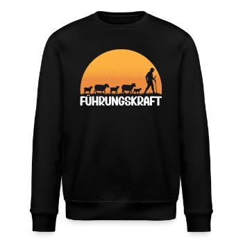 Führungskraft Schafe Hirte Geschenkidee Lustig - Stanley/Stella Unisex Bio-Sweatshirt ROLLER - Schwarz - Vorne - Nik (191cm)