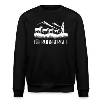 Führungskraft Schafe Hirte Geschenkidee Lustig - Stanley/Stella Unisex Bio-Sweatshirt ROLLER - Schwarz - Vorne - Nik (191cm)