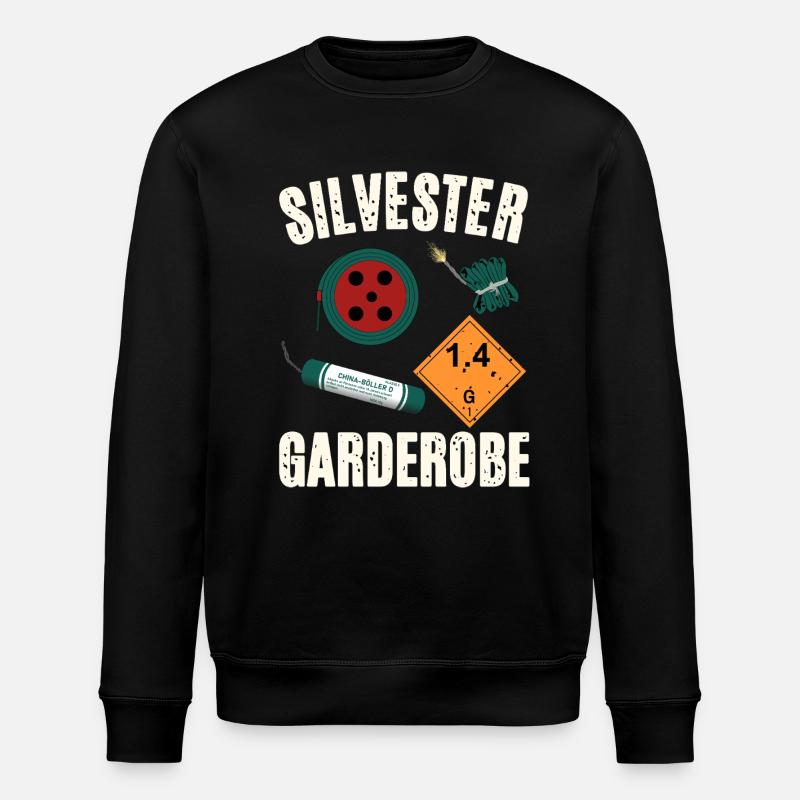 Silvester Garderobe - Stanley/Stella Unisex Bio-Sweatshirt ROLLER - Schwarz