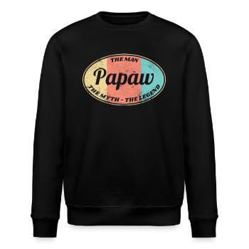 Papa Père Grand-père Idée Cadeau Papaw Dire Humour - Sweat bio ROLLER Stanley/Stella Unisexe - noir - Devant - Nik (191cm)