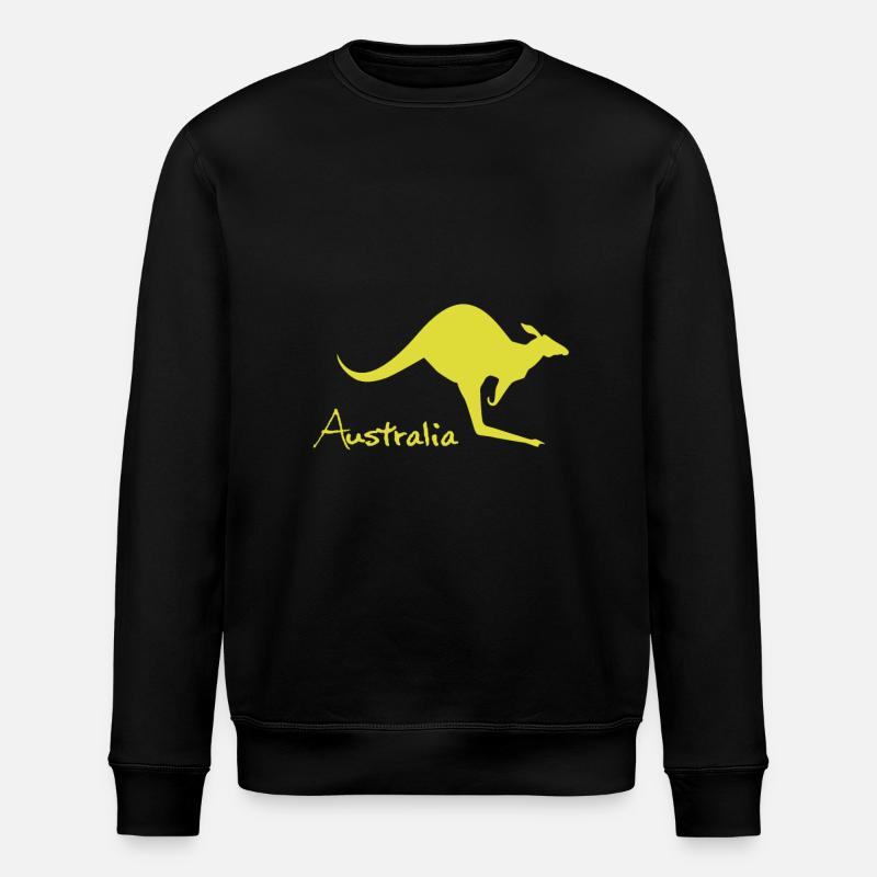 australia kangaroo - Australia kangaroo - Stanley/Stella ROLLER Unisex Organic Sweatshirt - black