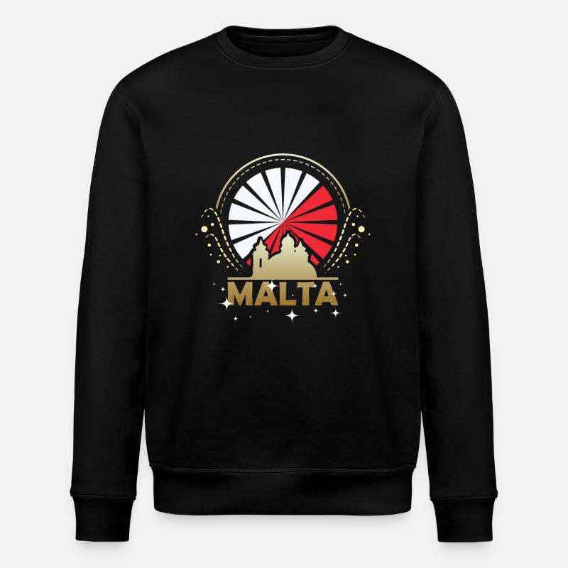 Île de Malte - Sweat bio ROLLER Stanley/Stella Unisexe - noir