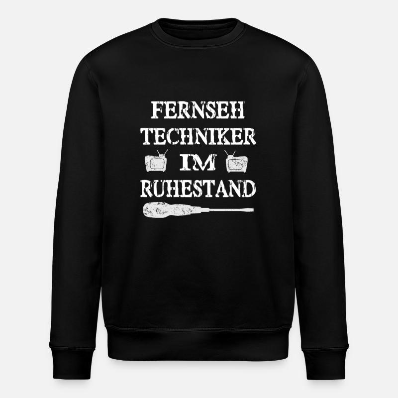 Fernsehtechniker - Stanley/Stella Unisex Bio-Sweatshirt ROLLER - Schwarz