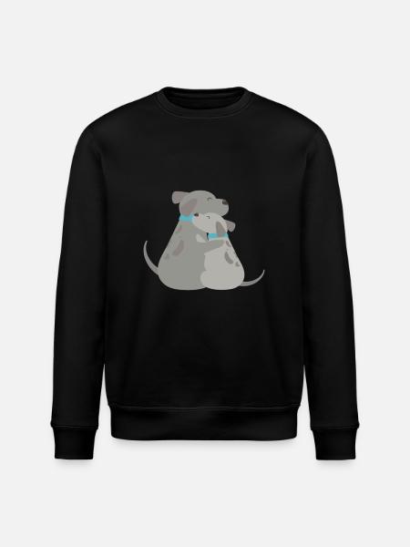 Dog hug - Stanley/Stella ROLLER Unisex Organic Sweatshirt - black