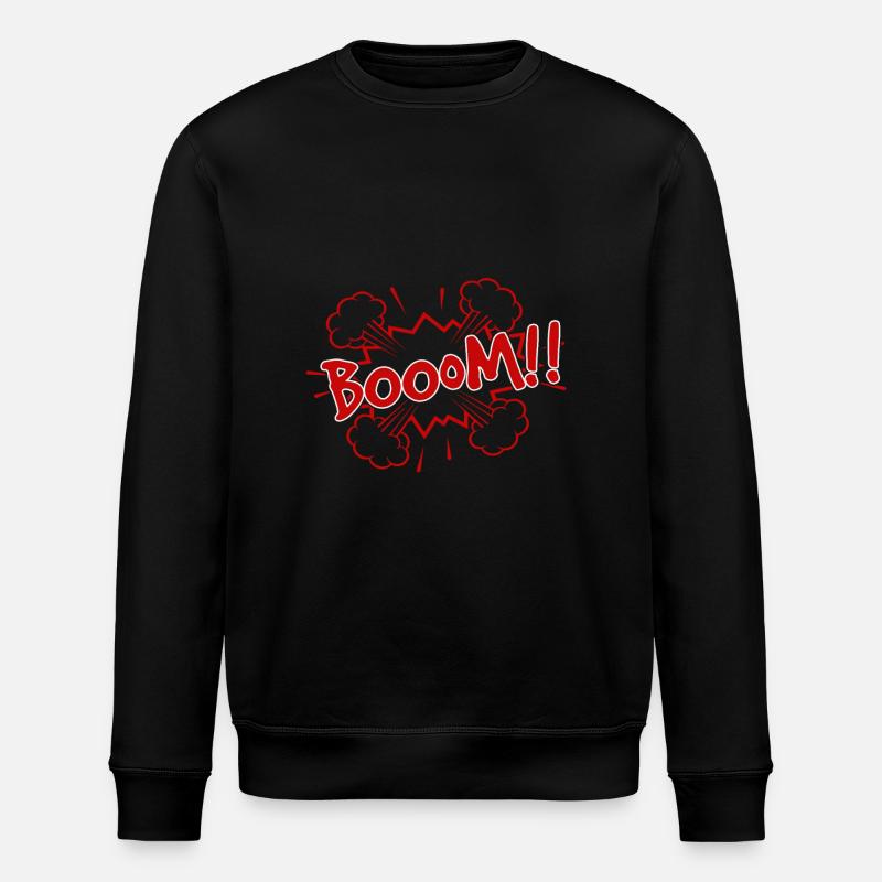 comic Boom - Stanley/Stella Unisex Bio-Sweatshirt ROLLER - Schwarz
