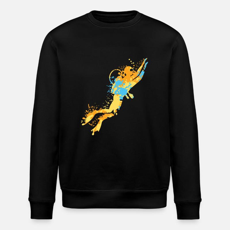 Diver Dive Splash - Stanley/Stella ROLLER Unisex Organic Sweatshirt - black