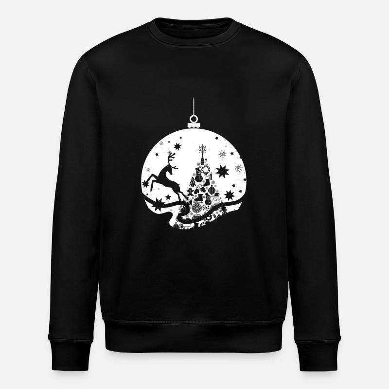 Christmas reindeer - Stanley/Stella ROLLER Unisex Organic Sweatshirt - black