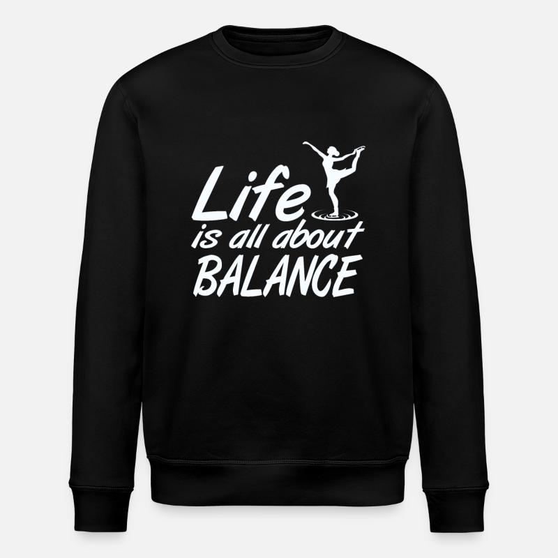 Eistanz Gleichgewicht - Stanley/Stella Unisex Bio-Sweatshirt ROLLER - Schwarz