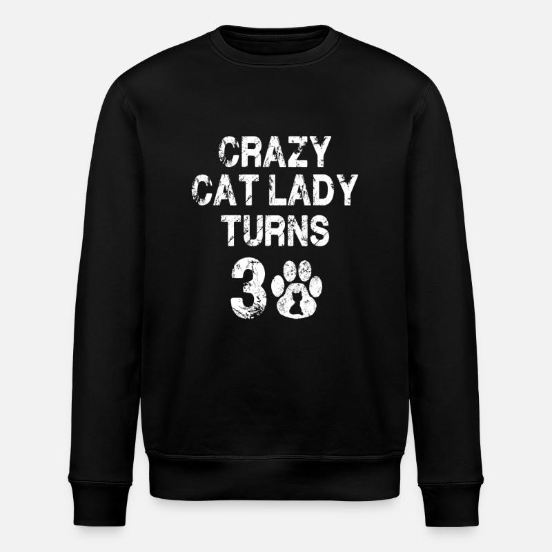 Cat lady 30 - Sweat bio ROLLER Stanley/Stella Unisexe - noir
