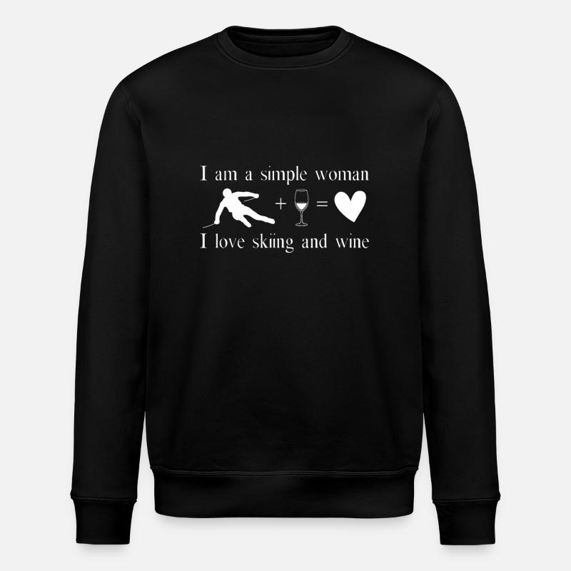 Skieuse après ski - Sweat bio ROLLER Stanley/Stella Unisexe - noir